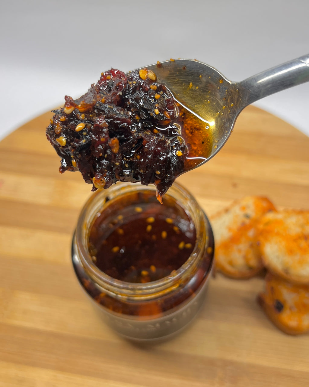 Salsa Macha de Arandano con Chile morita